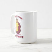 Mug Pennsylvania Pencil Vampire Humour Cheeky (Devant gauche)