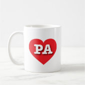 Mug Pennsylvanie Coeur rouge - J'aime PA (Gauche)