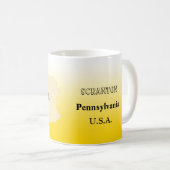 Mug - Pennsylvanie State Map avec la ville (Devant droit)