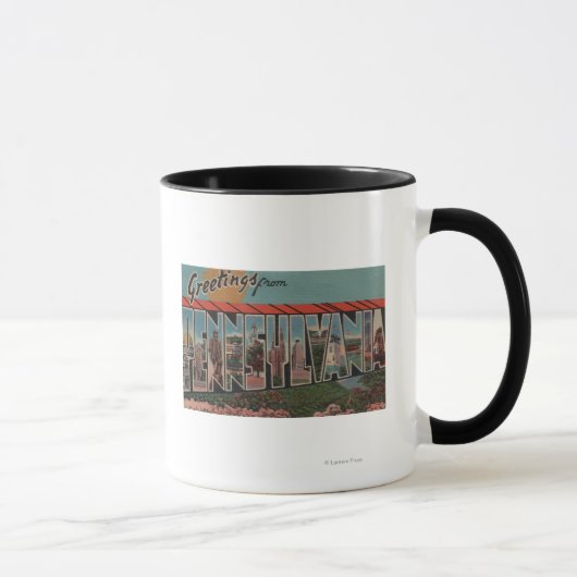 Mug PennsylvanieGrandes lettres scènesPennsylvanie (Droite)
