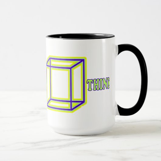 Mug Pense Dehors de la boîte ! (Droite)