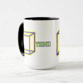 Mug Pense Dehors de la boîte ! (Devant gauche)