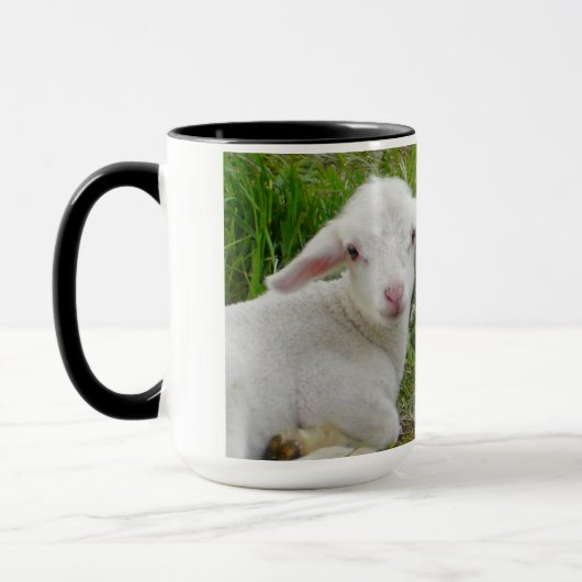 Mug Pensée animale de bébé jumeau d'agneau à vous (Gauche)