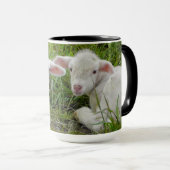 Mug Pensée animale de bébé jumeau d'agneau à vous (Devant droit)