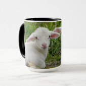 Mug Pensée animale de bébé jumeau d'agneau à vous (Devant gauche)