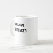 Mug Pensée de trop d'Overthinker professionnel (Devant gauche)