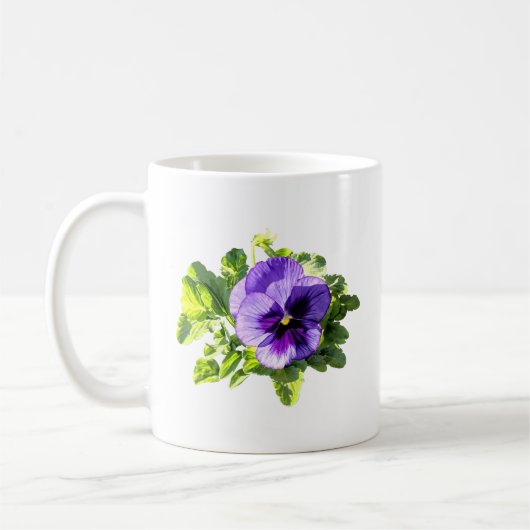 Mug Pensée en deux nuances de pourpre (Gauche)