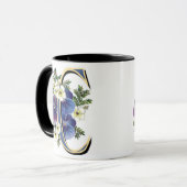 Mug Pensée peinte à la main IInitial - C (Devant gauche)