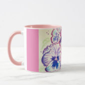 Mug Pensée Pensées Fleur Aquarelle Violette Florale Ro (Gauche)