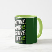 Mug Pensée Positive Vie Positive (Devant droit)