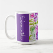 Mug Pensée Violette Fleur Aquarelle Nom de Femme Pensé (Gauche)