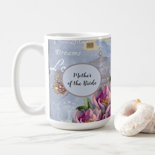 Mug Pensées d'amour victoriennes de la mère de la mari (Avec donut)