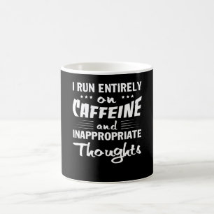 Mug Pensées inadéquates de caféine de course de caf