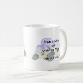 Mug Pensées violettes et crème (Devant droit)