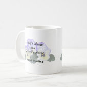 Mug Pensées violettes et crème (Devant gauche)