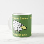 Mug Penser à l'Ewe - avec un nom personnalisé (Devant gauche)