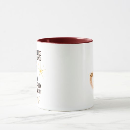 Mug Penser à Pandas - Drôle Personnalisé (Centre)