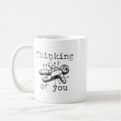 Mug Penser À Vous Drôle Poupée Voodoo Vintage (Gauche)