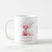 Mug Penser à vous Fleurs roses et Vase Sympathie (Gauche)