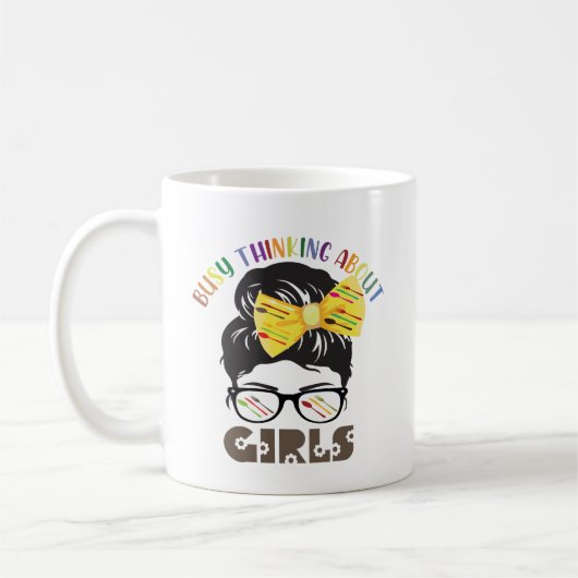 Mug penser aux filles (Gauche)
