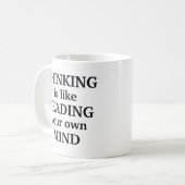 Mug Penser, c'est comme lire votre propre esprit (Devant gauche)