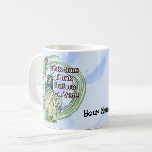 Mug Pensez à la liberté des votes (Devant gauche)