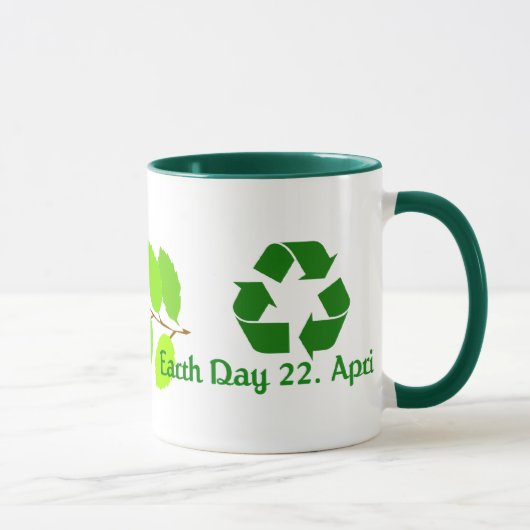 Mug Pensez à la mule verte (Droite)