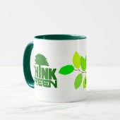Mug Pensez à la mule verte (Devant gauche)