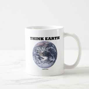 Mug Pensez à la Terre (Terre en marbre bleu)