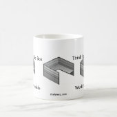 Mug Pensez à l'intérieur de la boîte, travail dans un (Centre)