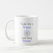 Mug Pensez à un proton et restez positif (Gauche)