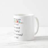 Mug Pensez avant que vous parliez (Devant droit)
