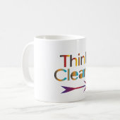 Mug Pensez clairement (Devant gauche)