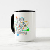 MUG PENSEZ COMME UN PROTON ET RESTEZ POSITIF (Devant gauche)