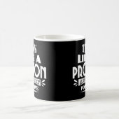 Mug Pensez comme un proton et restez positif (Centre)
