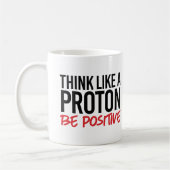Mug Pensez comme un proton positif (Gauche)