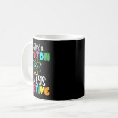 Mug Pensez comme un proton Restez positif Drôle de sci (Devant gauche)
