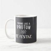 Mug Pensez comme un proton soyez positif drôle science (Gauche)