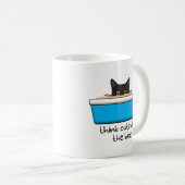 Mug Pensez dehors. La boîte à litière, c'est-à-dire. (Devant droit)