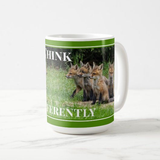 Mug Pensez différemment Renard (Devant droit)