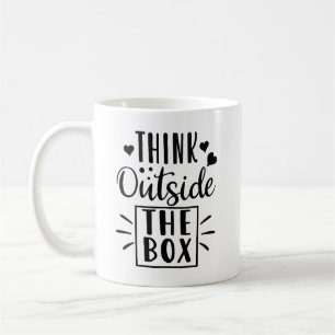 Mug Pensez en dehors de la boîte Inspirant Motivation