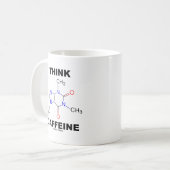 Mug Pensez la caféine (la molécule chimique de (Devant gauche)