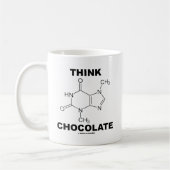 Mug Pensez le chocolat (la chimie de molécule de (Gauche)