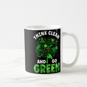 Mug Pensez Propre Et Allez Vert Jour De La Terre Et En