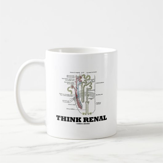 Mug Pensez rénal (le néphron de rein) (Gauche)