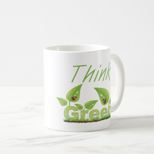 Mug Pensez vert (Devant droit)