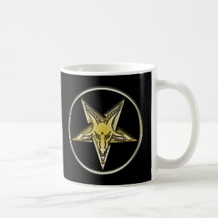 Mug Pentagone étoilé inversé avec la tête d'or de