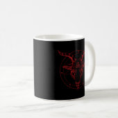 Mug Pentagram Tête de chèvre Baphomet Satanic (Devant droit)