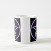 Mug Pentagramme noir et Lilac / Pentacle Wiccan Musiqu (Centre)