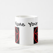 Mug Pentagramme rouge personnalisé / Pentacle Wiccan M (Centre)